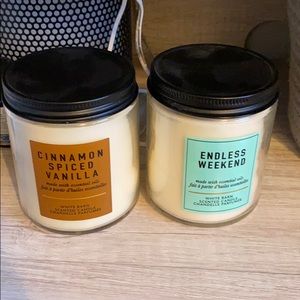 2 single wick candles
